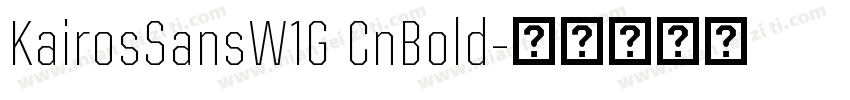 KairosSansW1G CnBold字体转换
